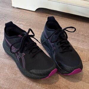 Asics Black and Pink Women's Sneakers